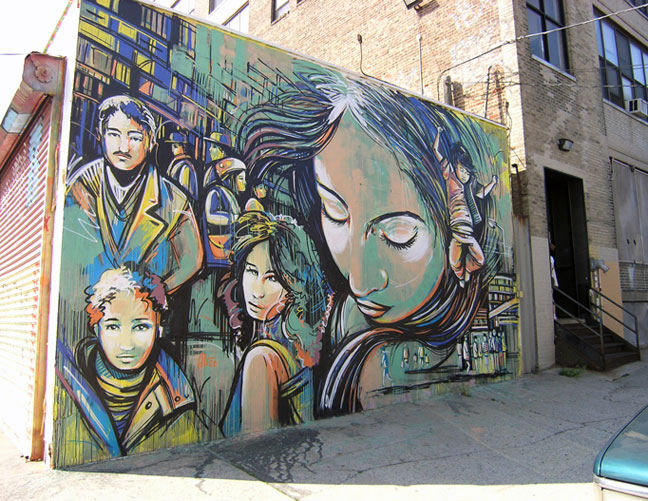 Street art/graffiti in Bushwick. Late May/Early June 2013. Photography by Michele Witchipoo. 