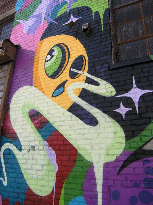 Street art/graffiti in Bushwick. Late May/Early June 2013. Photography by Michele Witchipoo. 