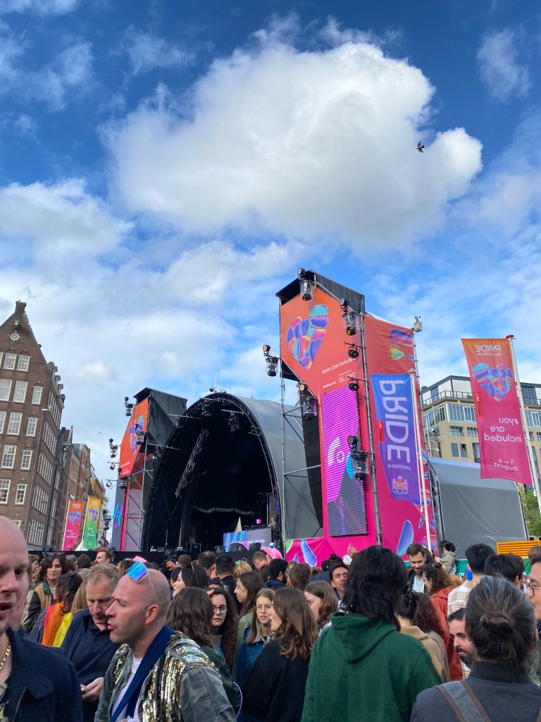 Pride celebration in Amsterdam, Netherlands. Summer 2023 